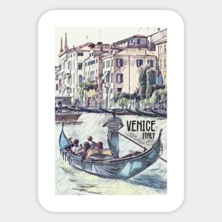 Venice Italy Vintage style poster Sticker